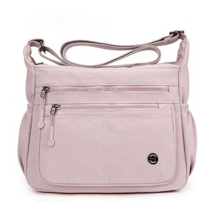 2026双侧袋质量好防泼水布艺青年女式单肩斜挎平板伞旅游杂志背包