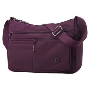 2026双层多袋女式外出单肩斜挎可装杂志平板伞通勤旅游大背包布艺