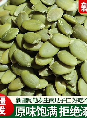 新疆特产原味南瓜子仁新货无壳生南瓜籽仁500g大颗粒瓜子孕妇零食