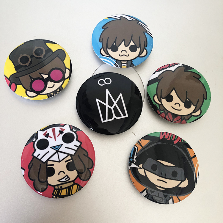 【满55包邮】迷妹之家 五月天自制 周边 卡通徽章 胸针 6只套装