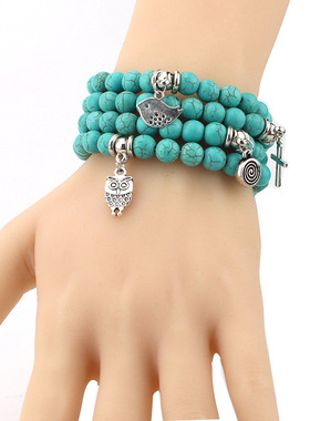 手链2022年新款女时尚波西米亚松石手串Turquoise Bracelet women