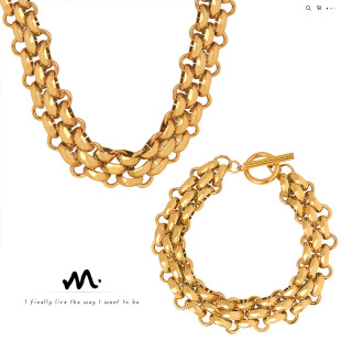 Chain Chunky Necklace Versatile Jewelry Loop Bracelet Buckle