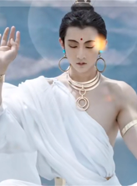 敦煌飞天项链小梦舞女2023男新款锁骨链cosplay项圈手臂环镯腰带