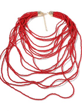 ZA波西米亚风多层叠戴长项链女款