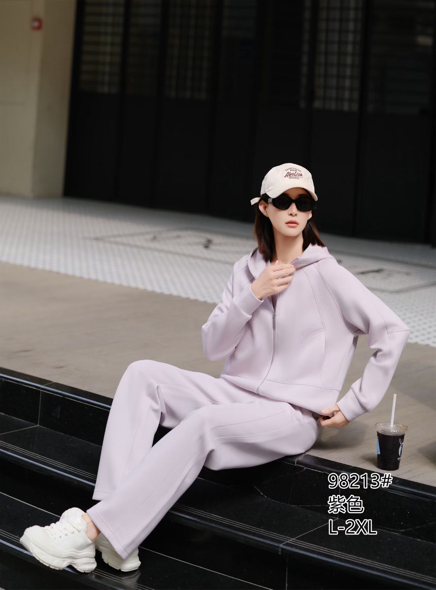 慕格奢华品牌春秋季休闲减龄运动套装女时髦洋气连帽宽松卫衣卫裤