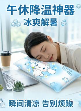 新款可爱冰枕头水枕夏儿童降温冰凉大人学生枕头免注水冰枕冰垫袋