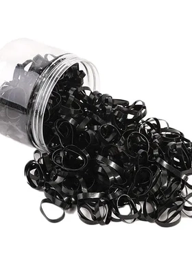 扎头发加宽头饰发绳黑色罐装女发圈橡皮筋一次性头绳加厚马尾