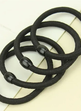 发绳高弹性皮筋糖果色发圈时尚2650扎头发串珠黑色