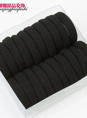 发圈扎头发无接缝头绳高弹力黑色发绳橡皮筋无接缝加粗韩国