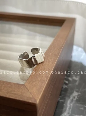 可爱韩国潮尾戒ins女几何戒指光面简约小指冷淡风小指设计感