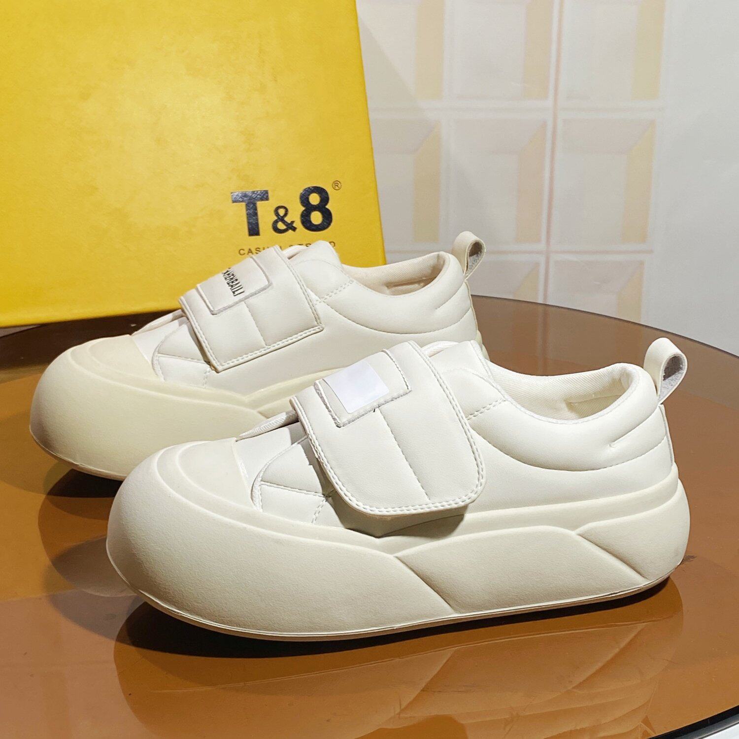 6T1122B113207清仓T8品牌撤柜断码休闲鞋运动鞋板鞋小白鞋魔术贴