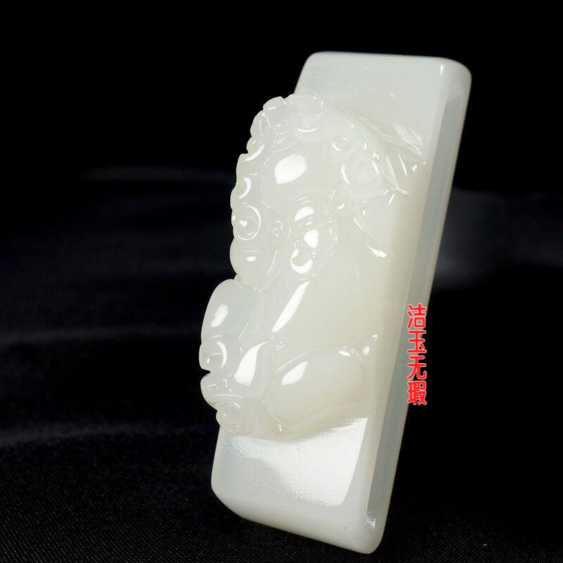 和田白玉男士腰配腰挂皮带扣玉石貔貅腰带扣只穿单层