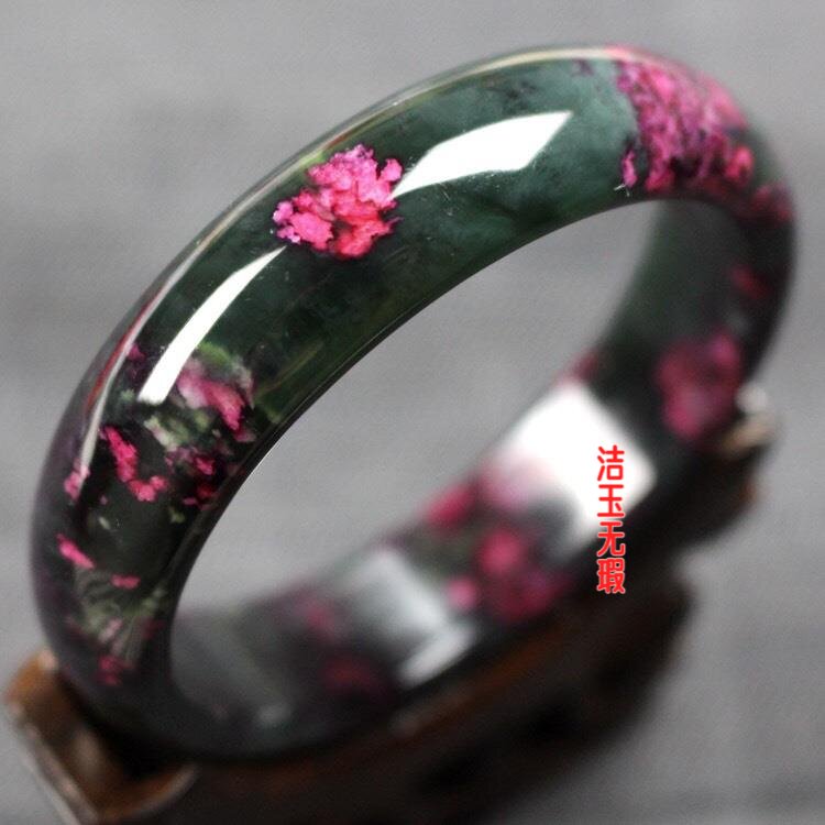 厂家直销梅花玉石桃花玉器女款手镯鸡血玉岫玉蓝田玉批发