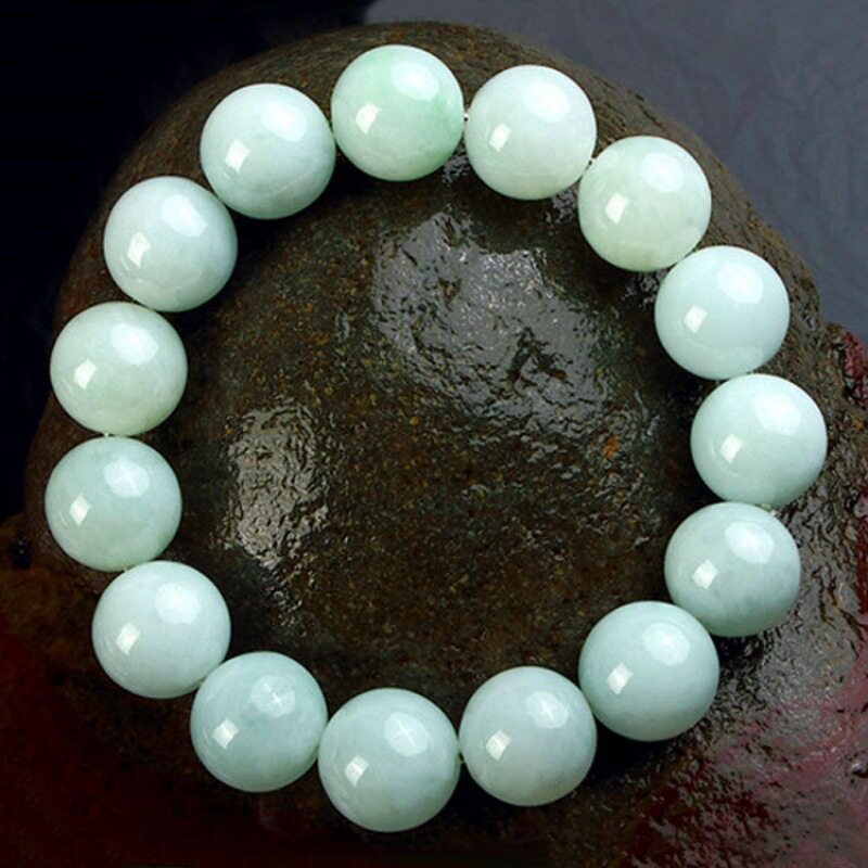 翡翠豆糯种玉石手串