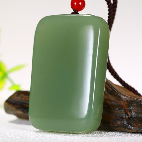 和田玉色平安无事牌挂件鸭蛋青牌子吊坠男女款玉石玉坠礼物