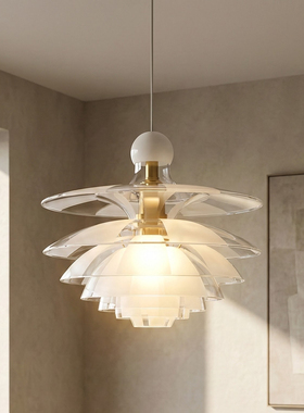 丹麦PH Septima设计师餐厅灯现代简约样板间卧室经典玻璃松果吊灯