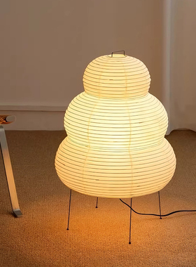 野口勇日式Akari24N宣纸设计师款侘寂风客厅书房卧室装饰落地台灯