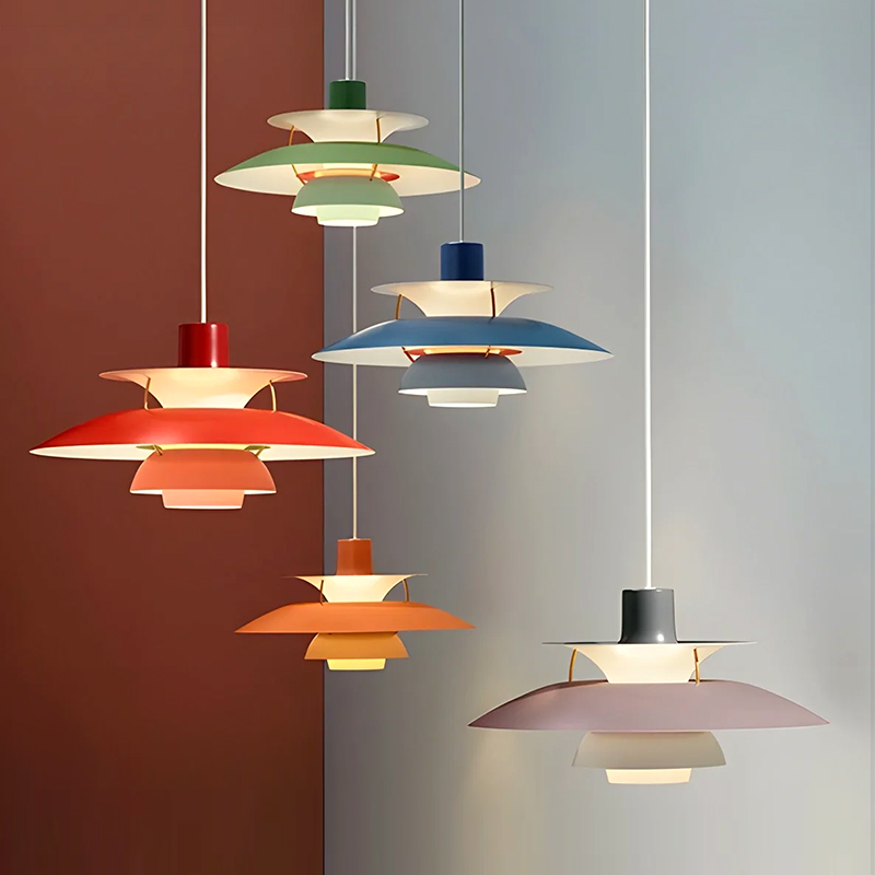 丹麦ph5北欧原木飞碟餐厅吊灯