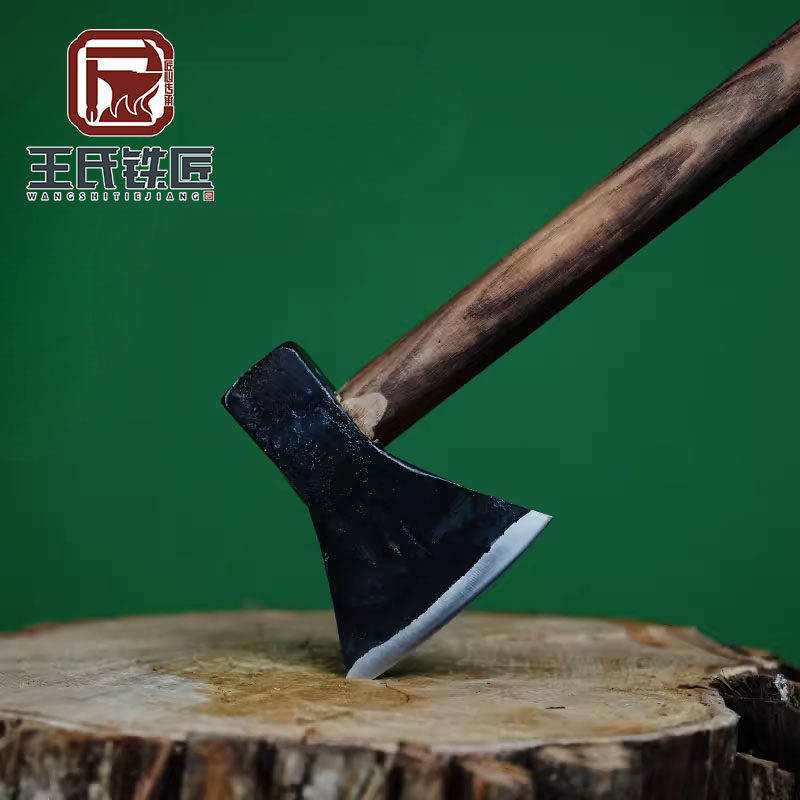 王氏作坊木工斧手工锻打斧家用劈柴剁骨斧头通用斧子双刃斧头锋利