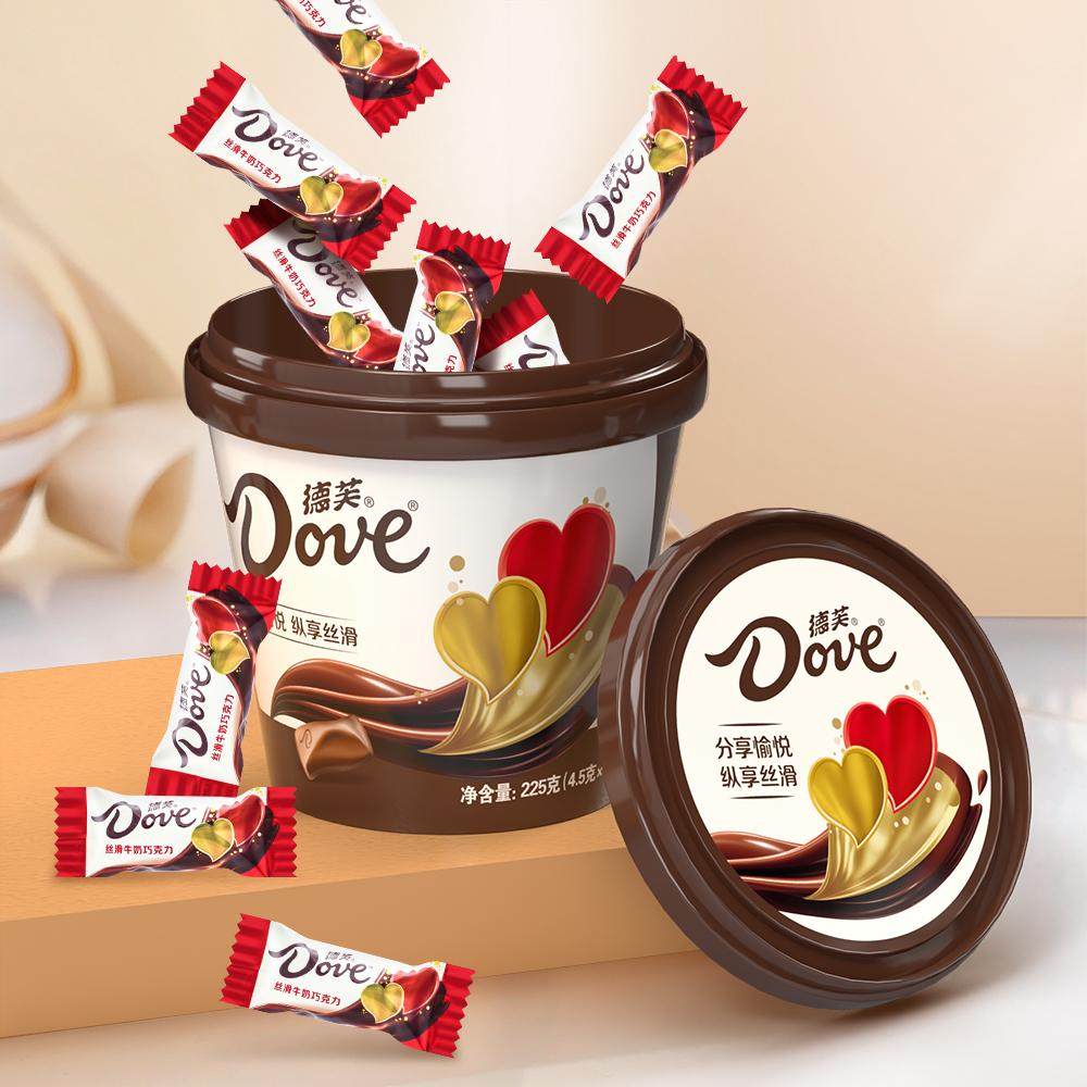 德芙巧克力手提桶装礼盒装丝滑牛奶喜糖休闲零食礼物批发,零食/坚果/特产,牛奶巧克力,淘宝优惠券,粉丝福利购,淘宝优惠卷