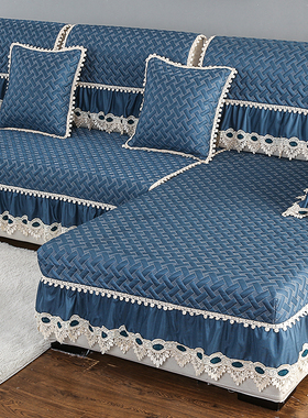 夏季亚麻欧式沙发垫客厅组合轻奢布艺坐垫防滑四季通用靠背巾定做