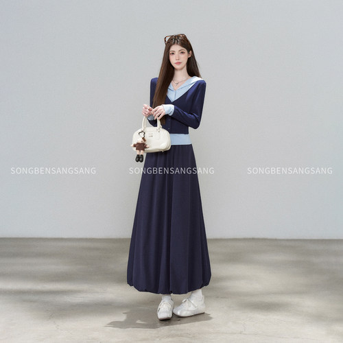 松本丧丧韩系极简显瘦两件套