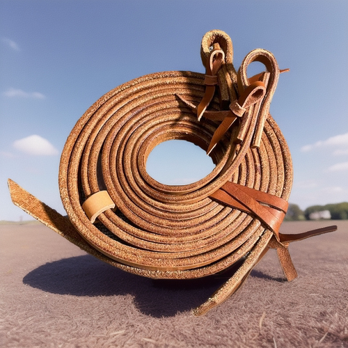 马术用品牛皮西部双缰配件