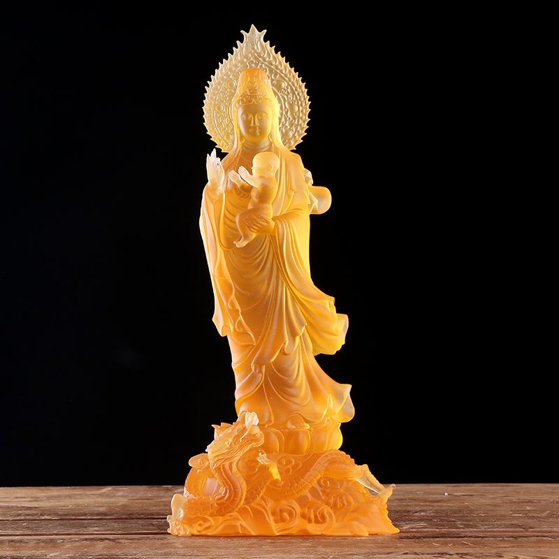 骑龙观音琉璃菩萨保平安圆通佛具