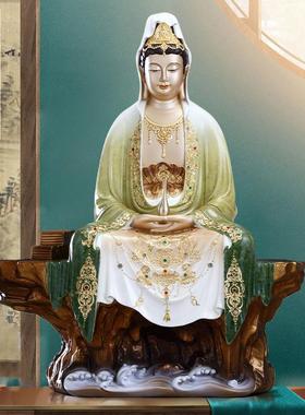 禅定观世音菩萨纯铜佛像工艺摆件