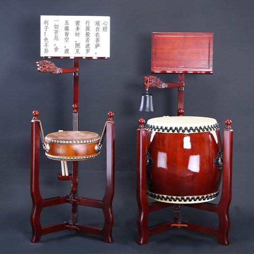 扁鼓架寺院法器牛皮大鼓佛鼓架子
