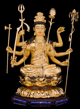 大随求菩萨佛像台湾盛凡纯铜鎏金