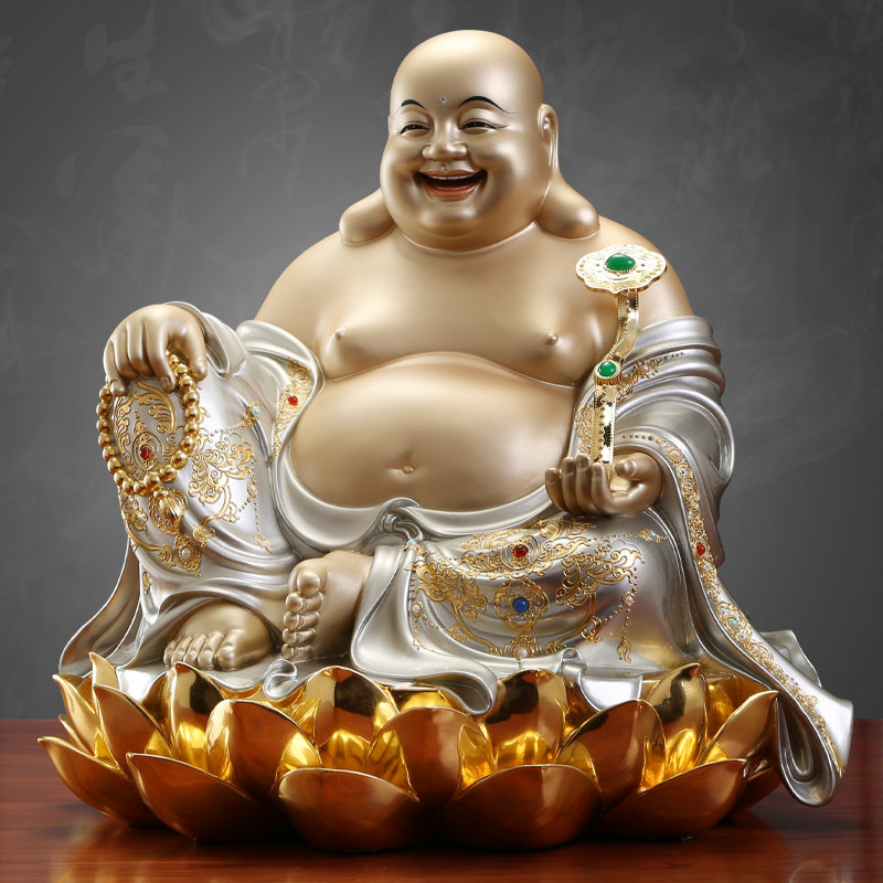供奉大肚弥勒佛菩萨笑佛像全莲座