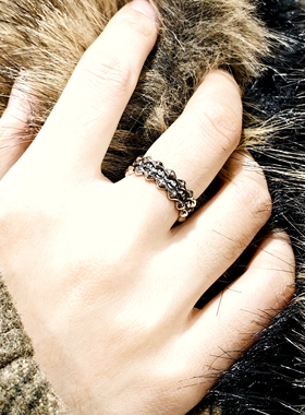 宥见归来钛钢原创翅膀个性小众通勤百搭戒指