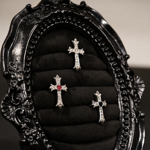 原创小众十字架无耳洞耳骨夹耳饰男女同款钛钢不掉色