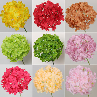 绣球花婚庆仿真花棒棒糖绣球婚礼花艺红色白色绢花假花场景插花材