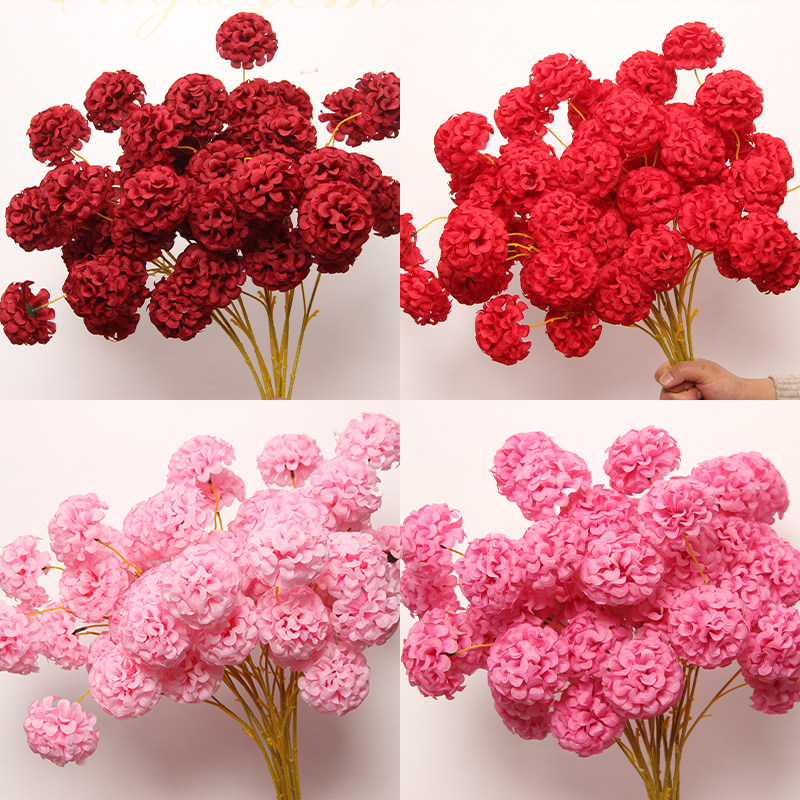 婚庆仿真花幸运球背景装饰插花