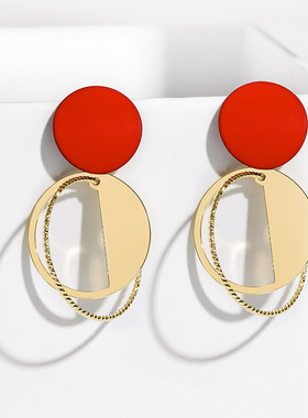 925银简约法式气质耳环女2025年新款潮网红个性优雅时尚耳饰