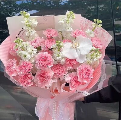 湖北满天星花束生日赤壁市玫瑰