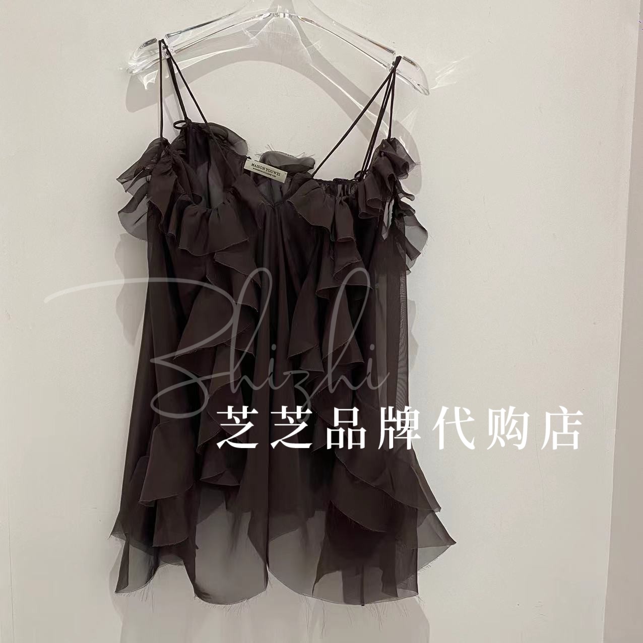 YOUWEI双皇冠店专柜正品2025夏1299多用途解构吊带上衣Y4025214