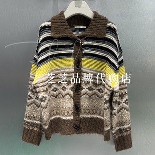 RL92802591原1999双皇冠专柜正品 2025冬慵懒费尔岛毛衣长开衫