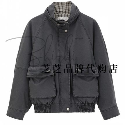 AK10110782原2490双皇冠专柜正品2026春立体造型带拉链贴袋外套