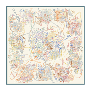 版 25年新款 元 世界 140真丝羊绒大方巾春秋空调房披肩女大方巾