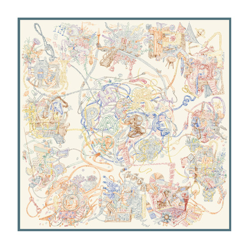 25年新款H的世界 元版140真丝羊绒大方巾春秋空调房披肩女大方巾