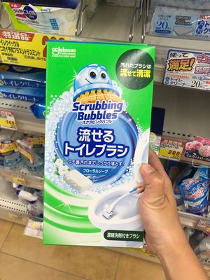 现货日本本土采购庄臣马桶刷可替换一次性清洁除菌马桶刷头 薄荷
