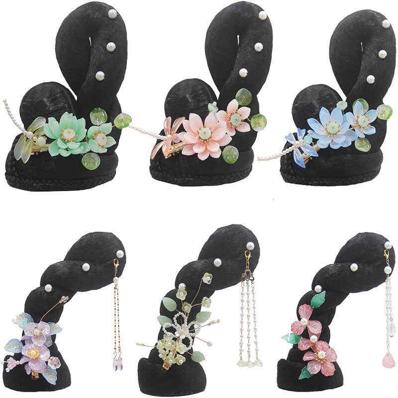 古典舞汉服幻世长安假发仿真丝