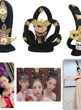 发髻古代造型头饰汉服假发包套装
