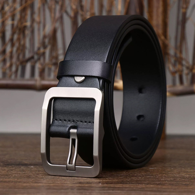 男士真皮牛皮腰带针扣裤带