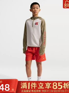 优购NIKE耐克大童K NK TF LS HZ运动休闲套头衫卫衣IQ3936-133
