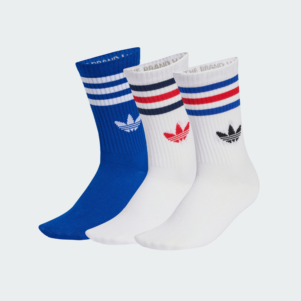 优购adidas阿迪达斯三叶草男女3S CREW S 3P休闲袜子KD8252