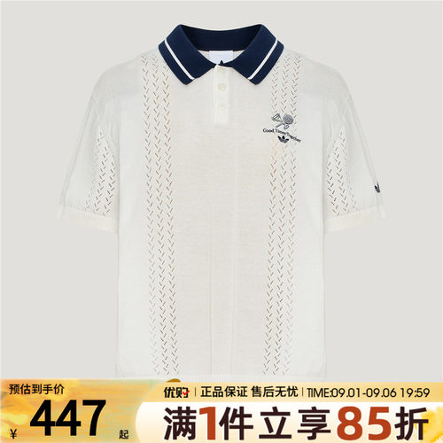 adidas阿迪达斯三叶草男女上衣翻领POLO衫运动休闲短袖T恤KW5680